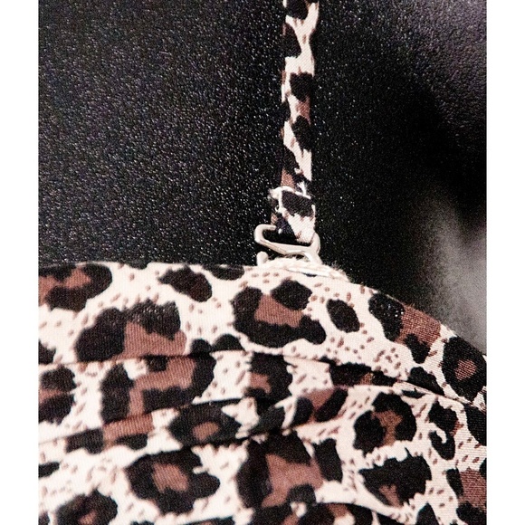 Andrew Mark Leopard Strapless Lined Dress 2 - Picture 3 of 5